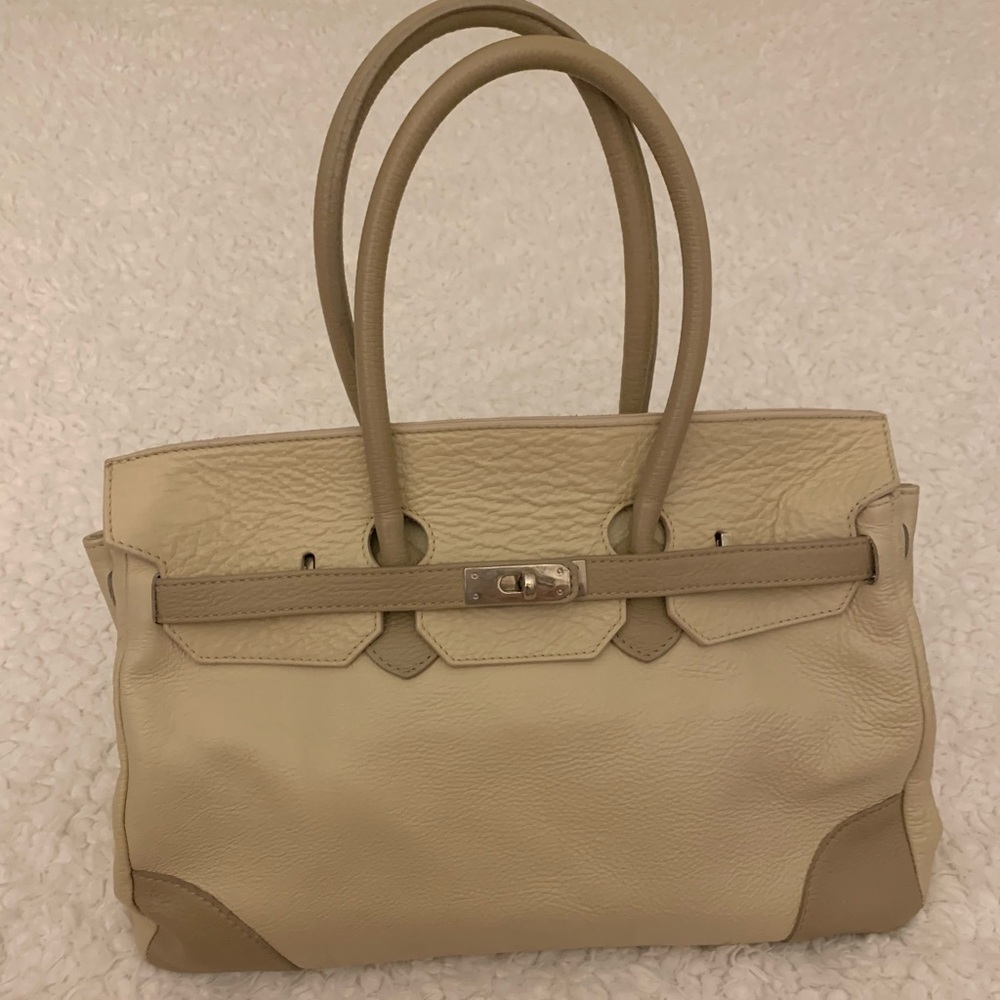 Genuine leather bag (Hermes Birkin style)